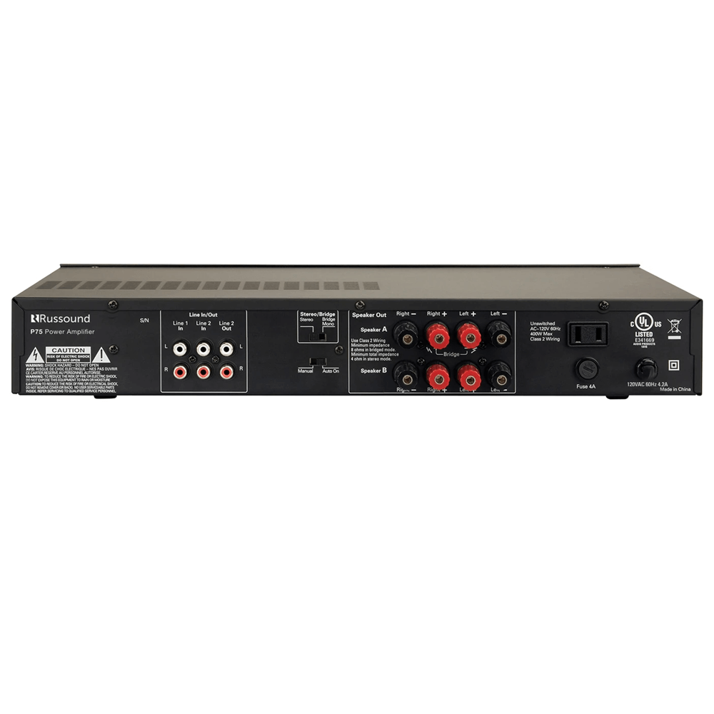 Russound P75 ~ 2 Channels (75watt), Dual Source Amplifier